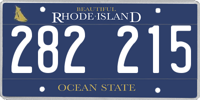 RI license plate 282215