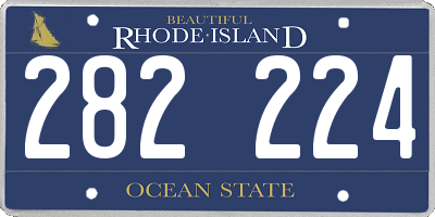 RI license plate 282224