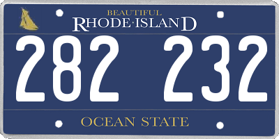 RI license plate 282232