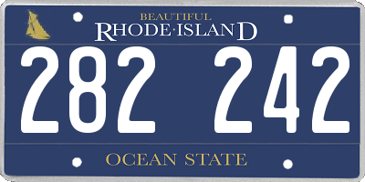 RI license plate 282242