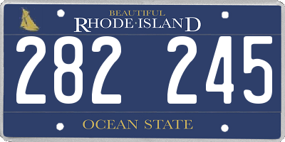 RI license plate 282245