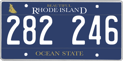 RI license plate 282246