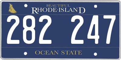 RI license plate 282247