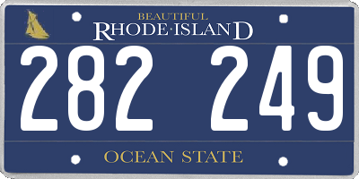 RI license plate 282249