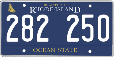 RI license plate 282250