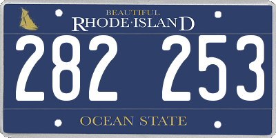 RI license plate 282253