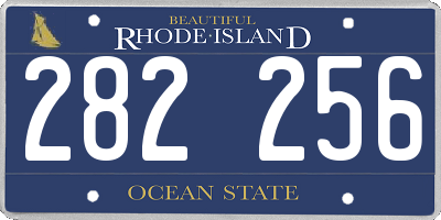 RI license plate 282256