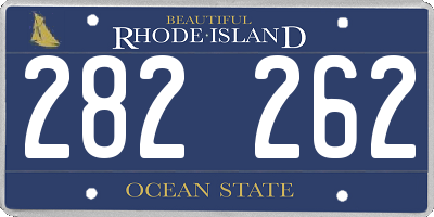 RI license plate 282262