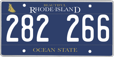 RI license plate 282266