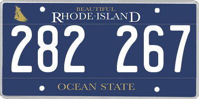 RI license plate 282267