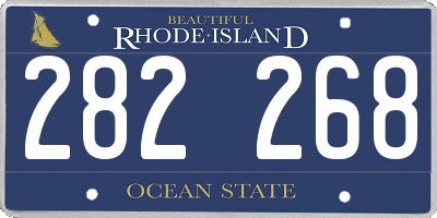 RI license plate 282268
