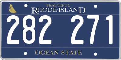 RI license plate 282271