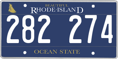 RI license plate 282274