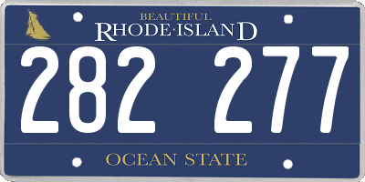 RI license plate 282277