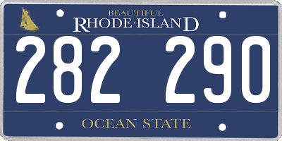 RI license plate 282290