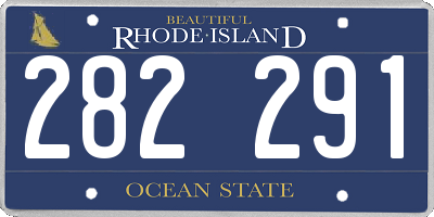 RI license plate 282291