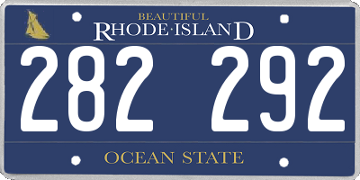 RI license plate 282292