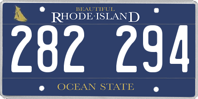 RI license plate 282294