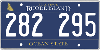 RI license plate 282295