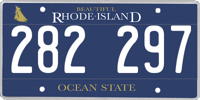 RI license plate 282297