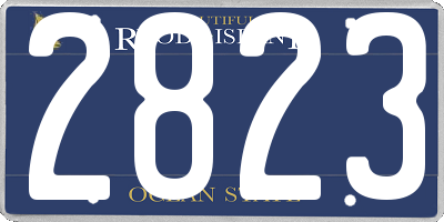 RI license plate 2823