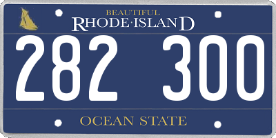 RI license plate 282300