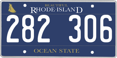 RI license plate 282306