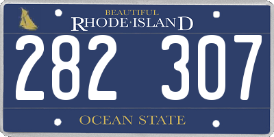 RI license plate 282307