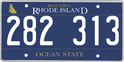 RI license plate 282313