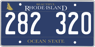 RI license plate 282320