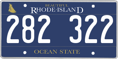 RI license plate 282322