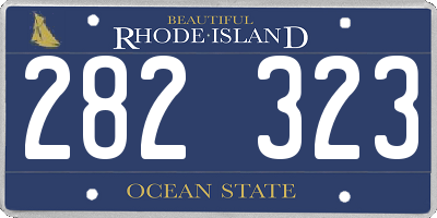 RI license plate 282323