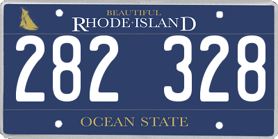RI license plate 282328