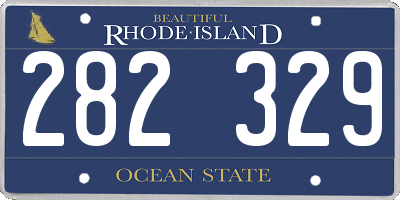 RI license plate 282329