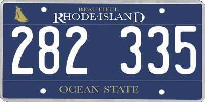 RI license plate 282335
