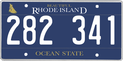 RI license plate 282341