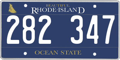 RI license plate 282347