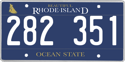 RI license plate 282351