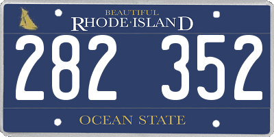 RI license plate 282352