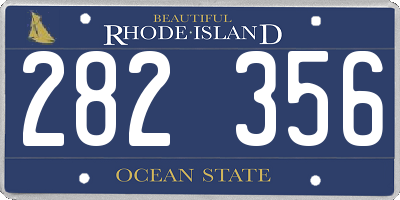 RI license plate 282356