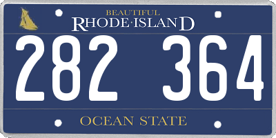 RI license plate 282364