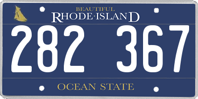 RI license plate 282367
