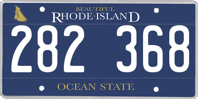 RI license plate 282368