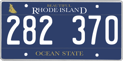 RI license plate 282370