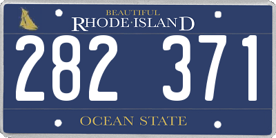RI license plate 282371