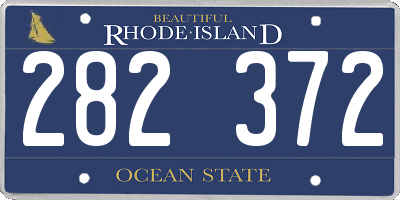 RI license plate 282372