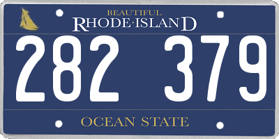 RI license plate 282379