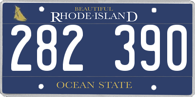 RI license plate 282390