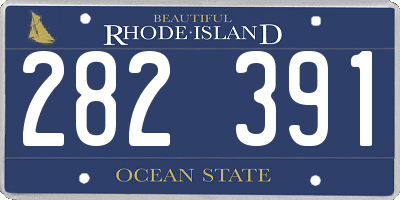 RI license plate 282391