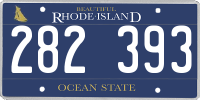 RI license plate 282393